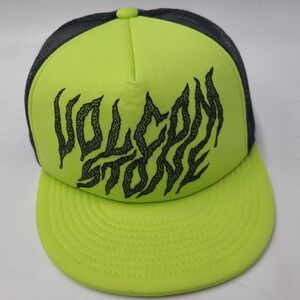 Youth Volcom Hat Snapback Trucker Mesh Volcom Stone Skate Skateboard Green Black